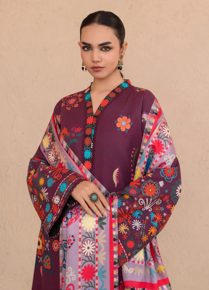 Jugnu by Chandan Nagri Women Pret Embroidered Khaddar 3 Piece Suit Noorza - Winter Collection