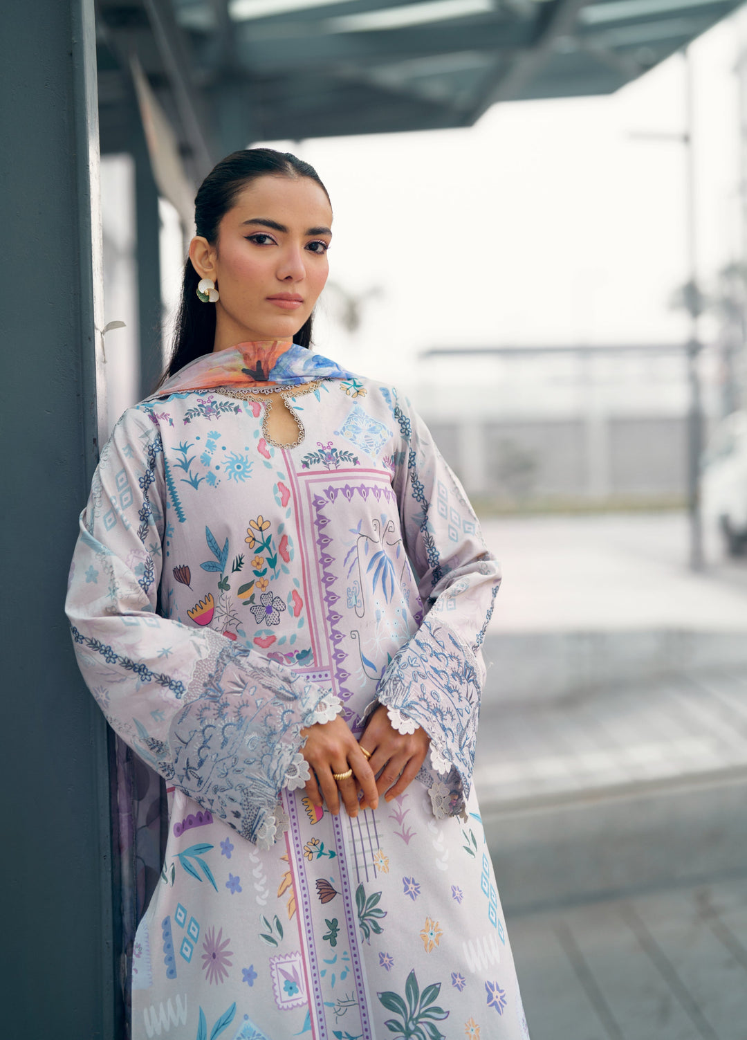 Zync by Florent Unstitched Embroidered Lawn 3 Piece Suit FL26ZU FZ-9B - Summer Collection