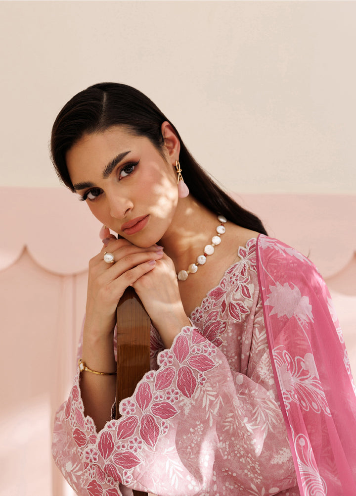Azzal Unstitched Printed and Embroidered Lawn 3 Piece Suit AZL26UPL AZL-147 - Summer Collection