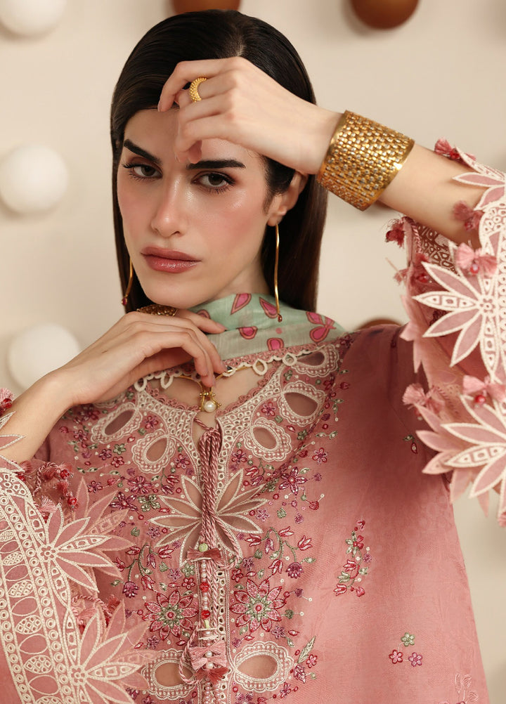 Iris by Jazmin Unstitched Embroidered Jacquard Lawn 3 Piece Suit JZ26ULI IL26-D04 - Eid Collection
