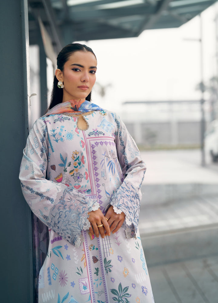 Zync by Florent Unstitched Embroidered Lawn 3 Piece Suit FL26ZU FZ-9B - Summer Collection