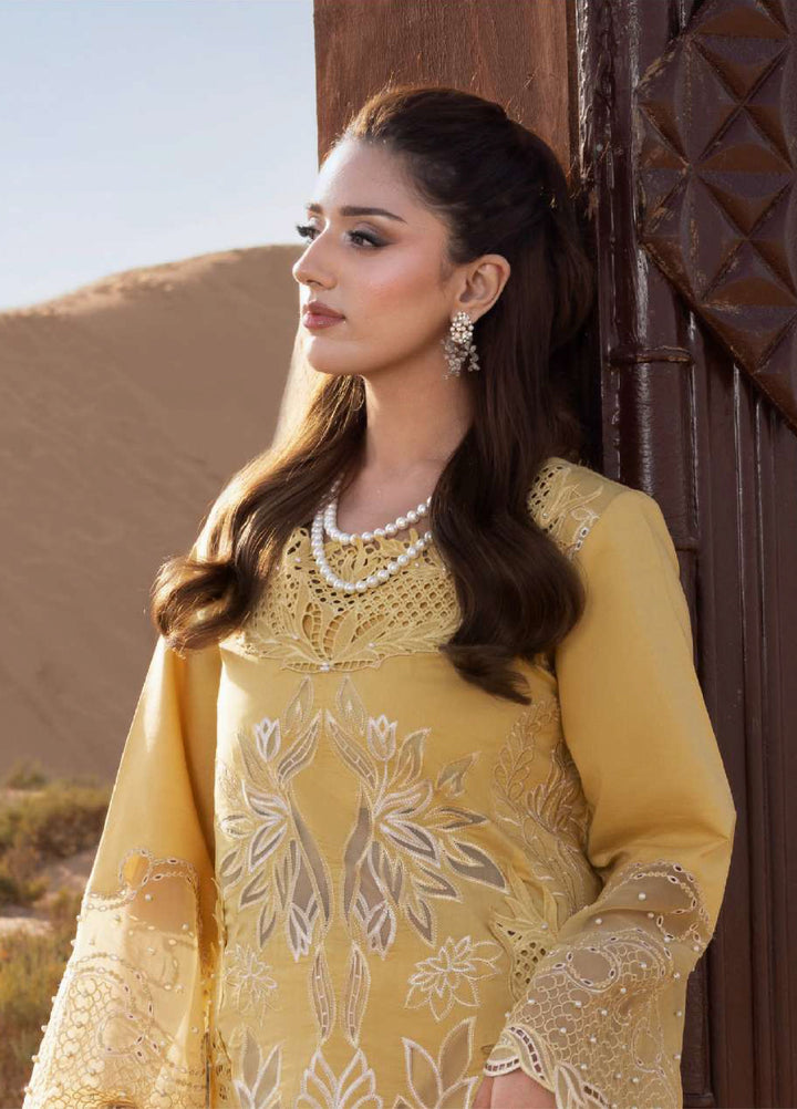 Rang Rasiya Premium Unstitched Embroidered Lawn 3 Piece Suit RR26UP D-6 Hoorain - Festive Collection