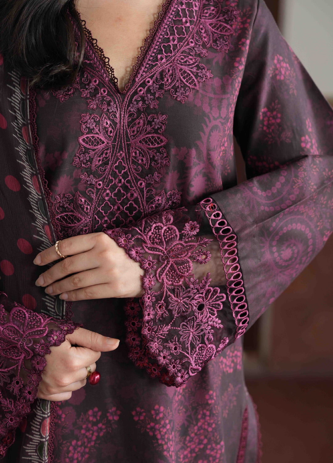 Summer Lines by Neeshay Unstitched Printed and Embroidered Lawn 3 Piece Suit NSH26ULS Marvelle - Eid Collection