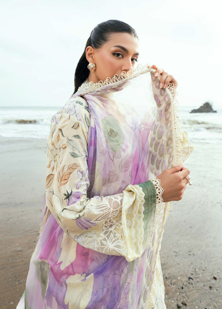 Gardenia by Nureh Unstitched Embroidered Lawn 3 Piece Suit NU26UGL NSG-197 - Summer Collection