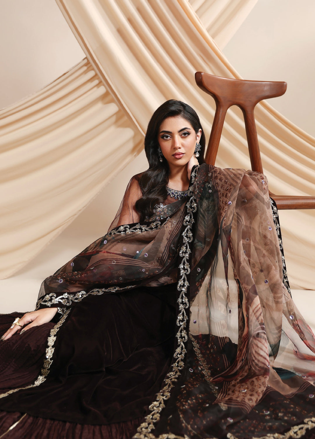 Lamour by Alizeh Fashion Unstitched Velvet Embroidered Suits 3 Piece AFB25LV D-04 Aries - Festive Collection