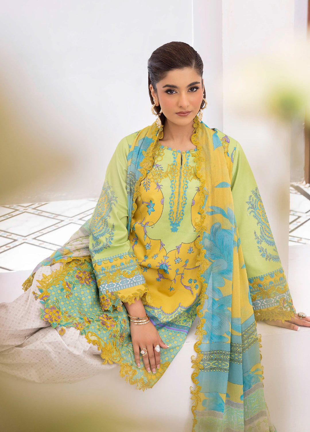Rang e Bahar by Charizma Unstitched Embroidered Lawn 3 Piece Suit CHR26ULR CRB6-26 - Summer Collection