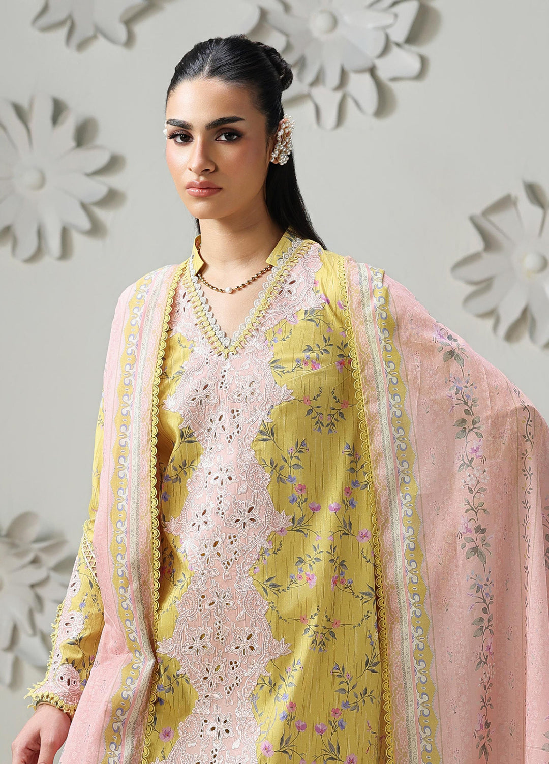 Q Prints by Qalamkar Unstitched Printed Lawn 3 Piece Suit QLK26UQL AREEJ QQP-03 (B) - Summer Collection