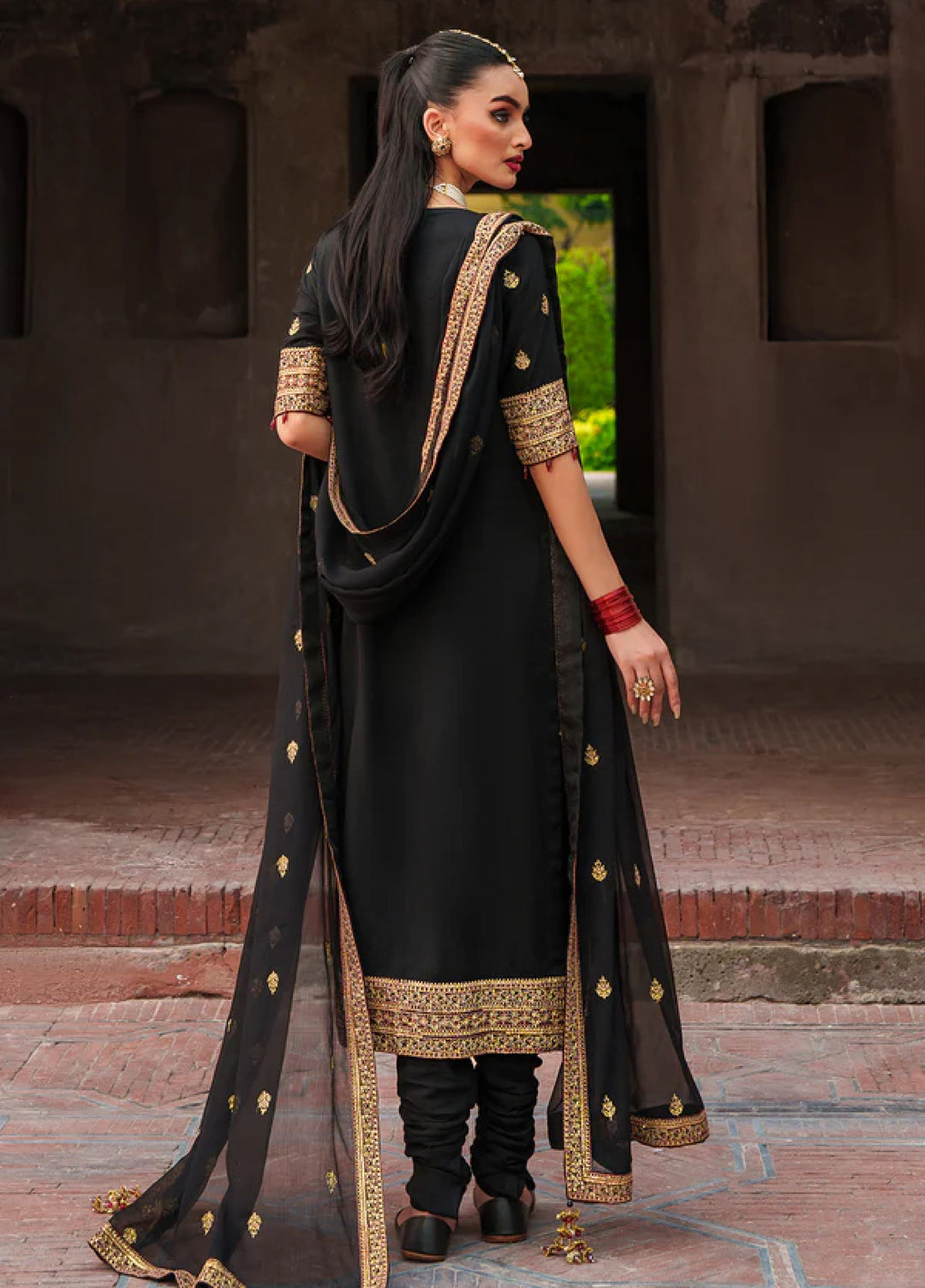 Zaria by Meeral Pret Embroidered Raw Silk 3 Piece Nova - Festive Collection