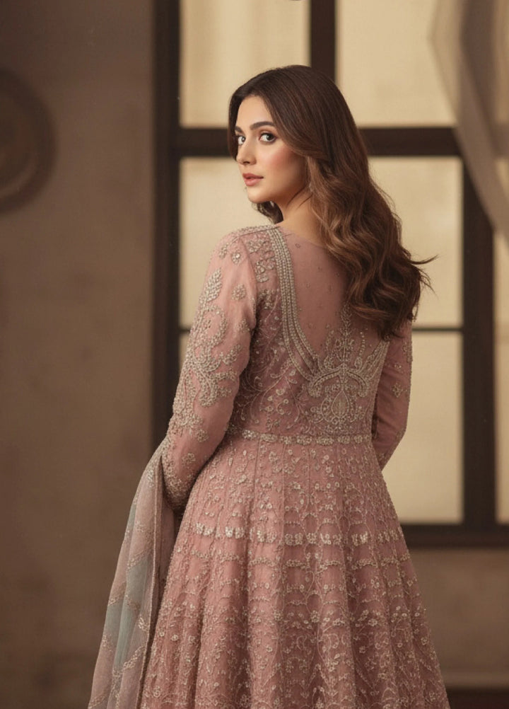 Essentials by Diara Couture Women Pret Embroidered Organza 3 Piece Suit Shahbanu DF-13 - Wedding Collection