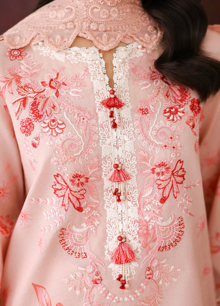 Sunlit Tales by Roheenaz Unstitched Embroidered Lawn 3 Piece Suit RN26ULS Coral Whisper RUNSS260706 - Lawn Collection