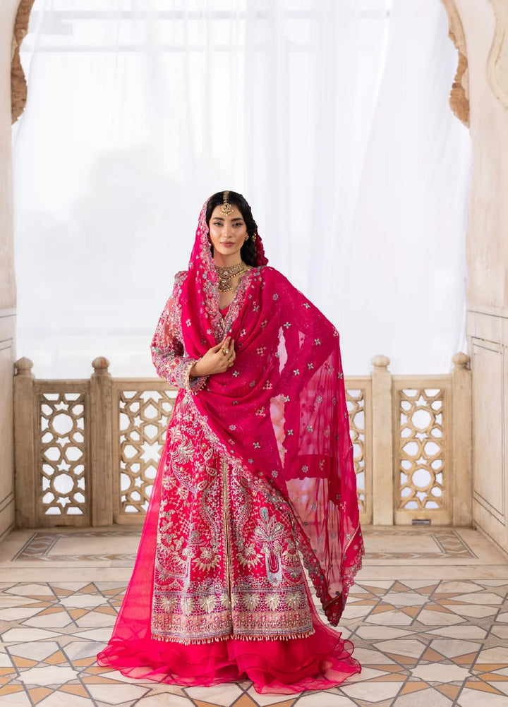 Ember by Aylin Unstitched Organza Embroidered Suits 3 Piece AYL25EF D3- Fuchsia - Festive Collection