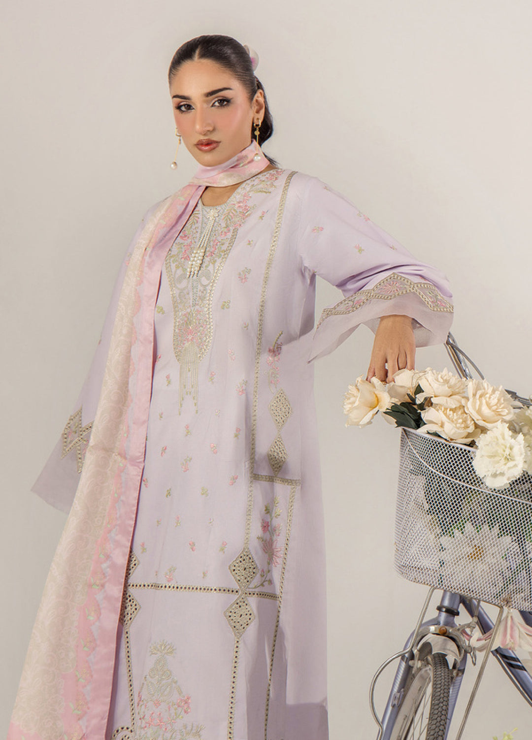 Sara Jahan Women RTW Embroidered Lawn 3 Piece Suit SJ26RF SJ-1089 - Festive Collection