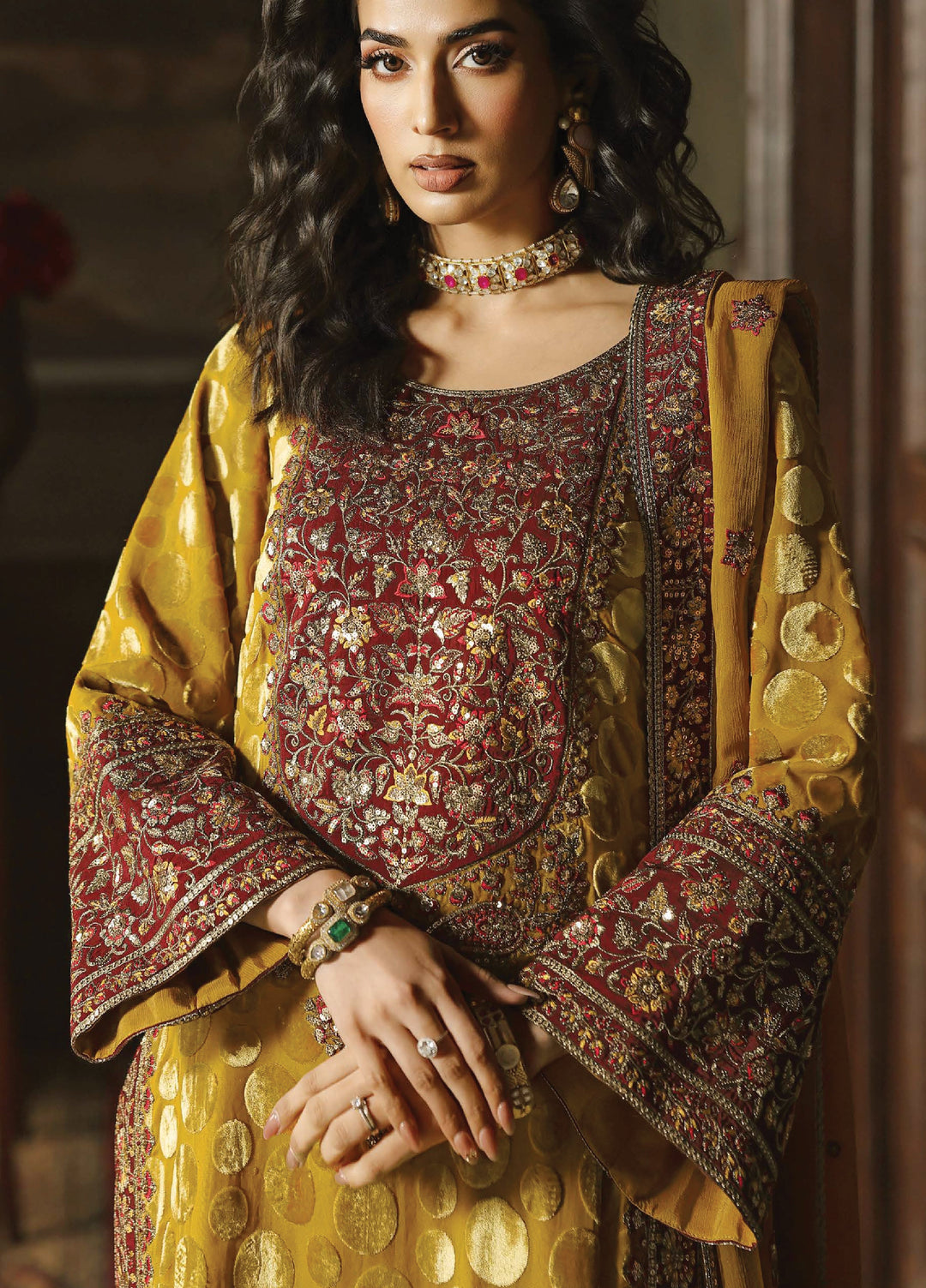 Signora by Charizma Unstitched Velvet Embroidered Suits 3 Piece CRZ25SV CVT5-16 - Festive Collection