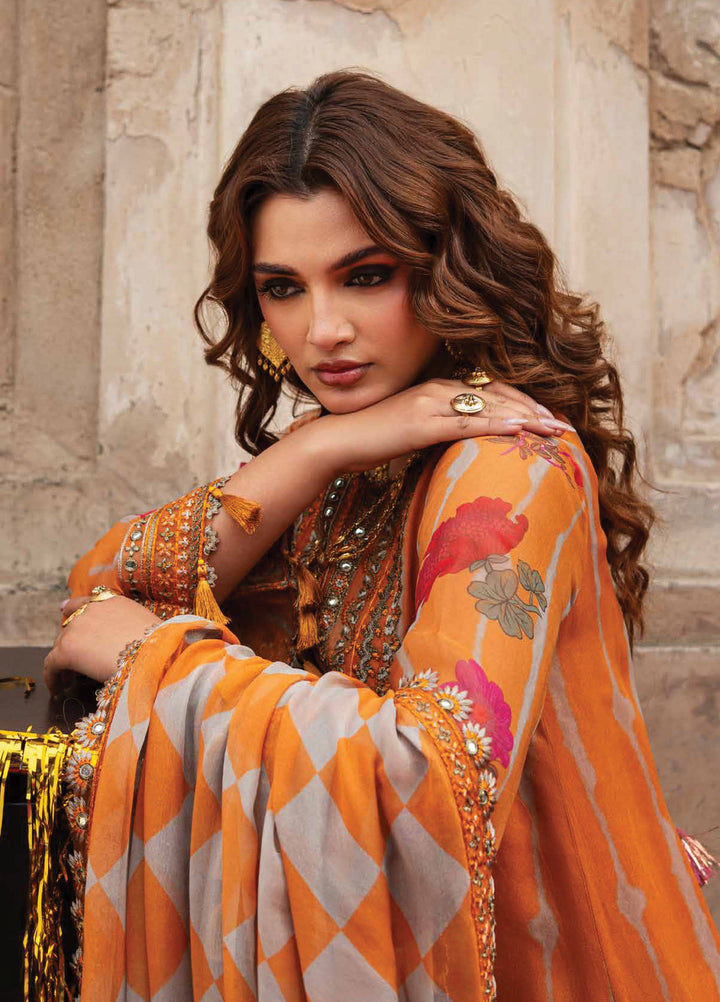 Vasal by Charizma Unstitched Embroidered Chiffon 3 Piece Suit CHR26UV VSL6-08 - Festive Collection