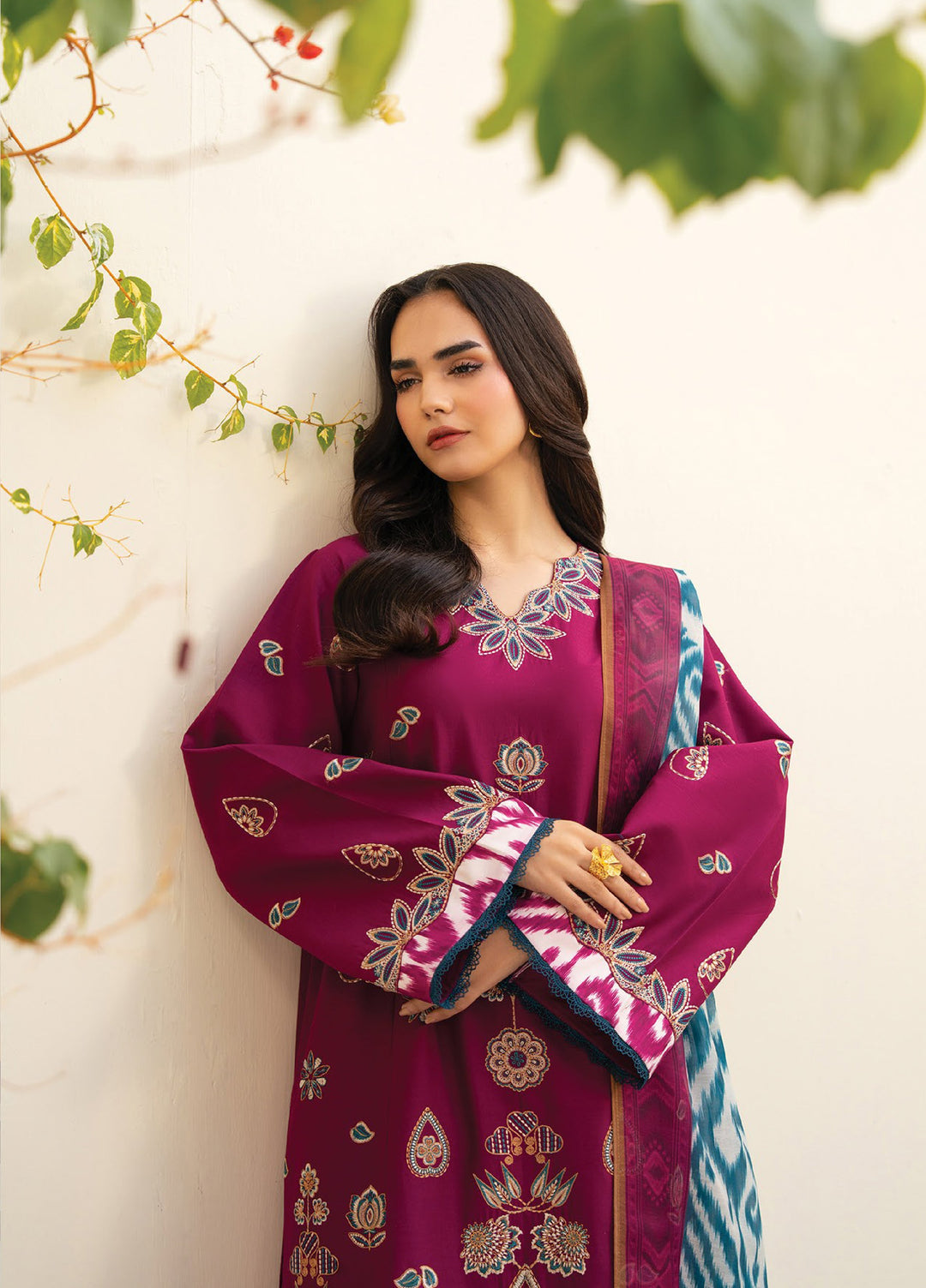 Namah by Xenia Formals Unstitched Embroidered Lawn 3 Piece Suit XF26ULN 02 - NELAM - Festive Collection