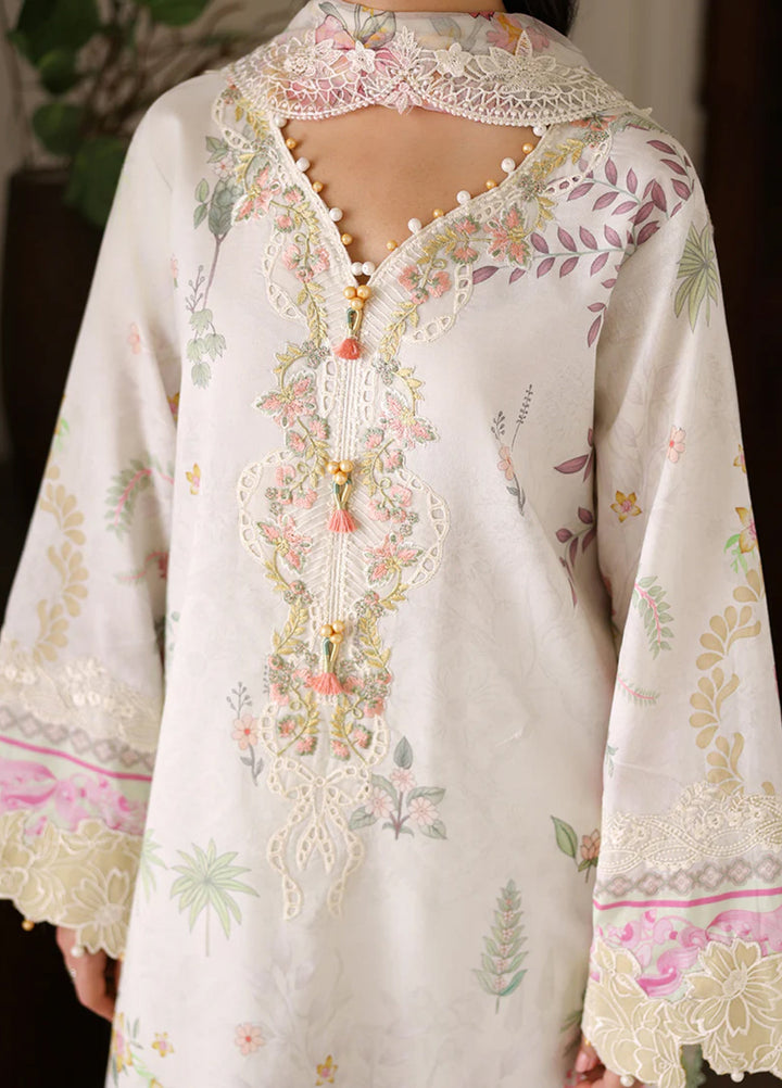 Sunlit Tales by Roheenaz Unstitched Embroidered Lawn 3 Piece Suit RN26ULS Petalbeam RUNSS260704 - Lawn Collection