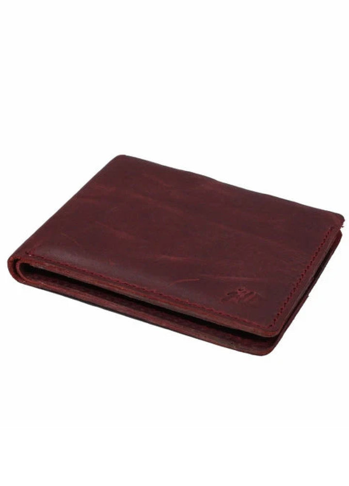Vintage by Jild Mens Genuine Vintage Leather Wallet-CRIMSON RED S2 - Wallets Collection