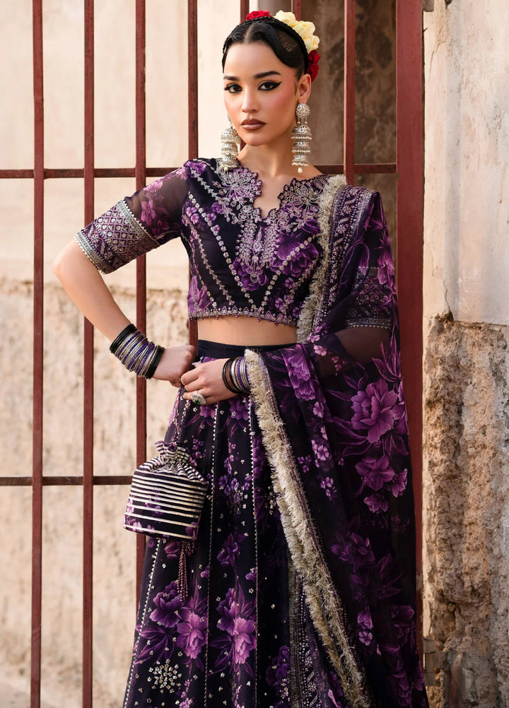 Xenia Formal Unstitched Luxury Chiffon Suits 3 Piece XE25FL Kesar - Formals Collection