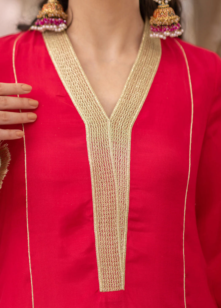 Dareecha by Daak RTW Printed Cotton Silk 3 Piece Suit AKS-P ALIZEH AKS-P - Festive Collection