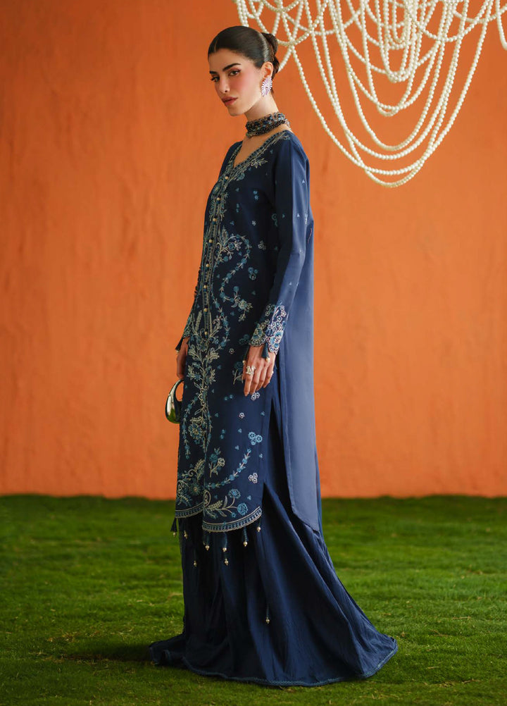 Blooming Flower by Zariya Unstitched Embroidered Lawn 3 Piece Suit ZRY26ULB NEVE ZB-60104 - Festive Collection