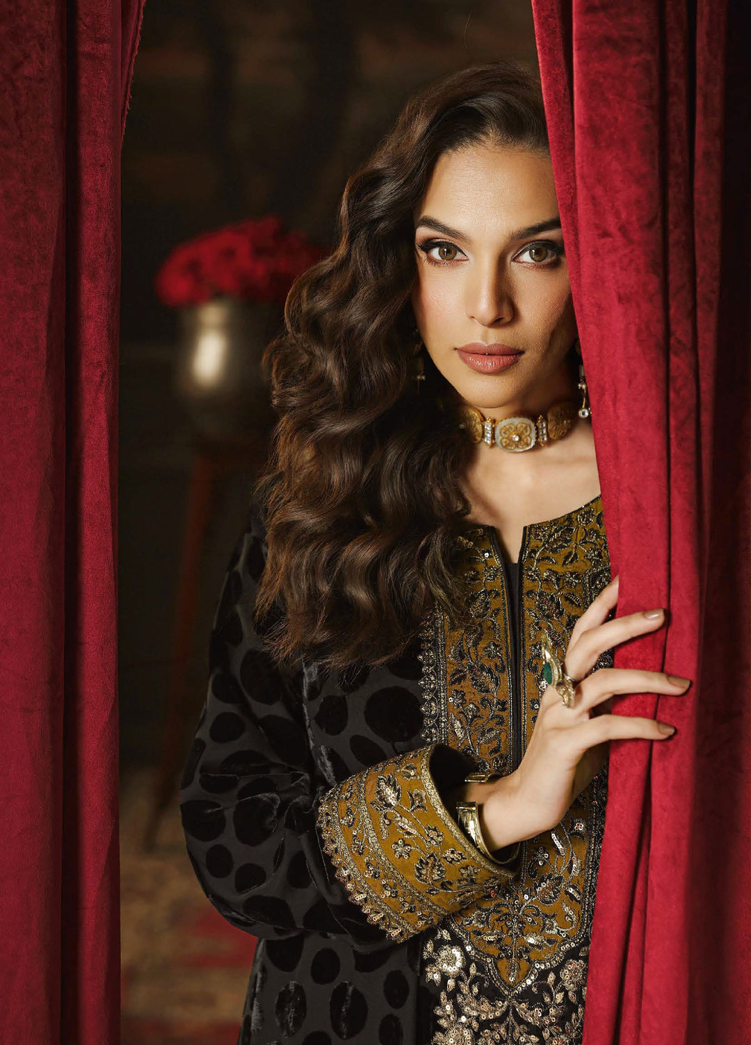 Signora by Charizma Unstitched Velvet Embroidered Suits 3 Piece CRZ25SV CVT5-14 - Festive Collection