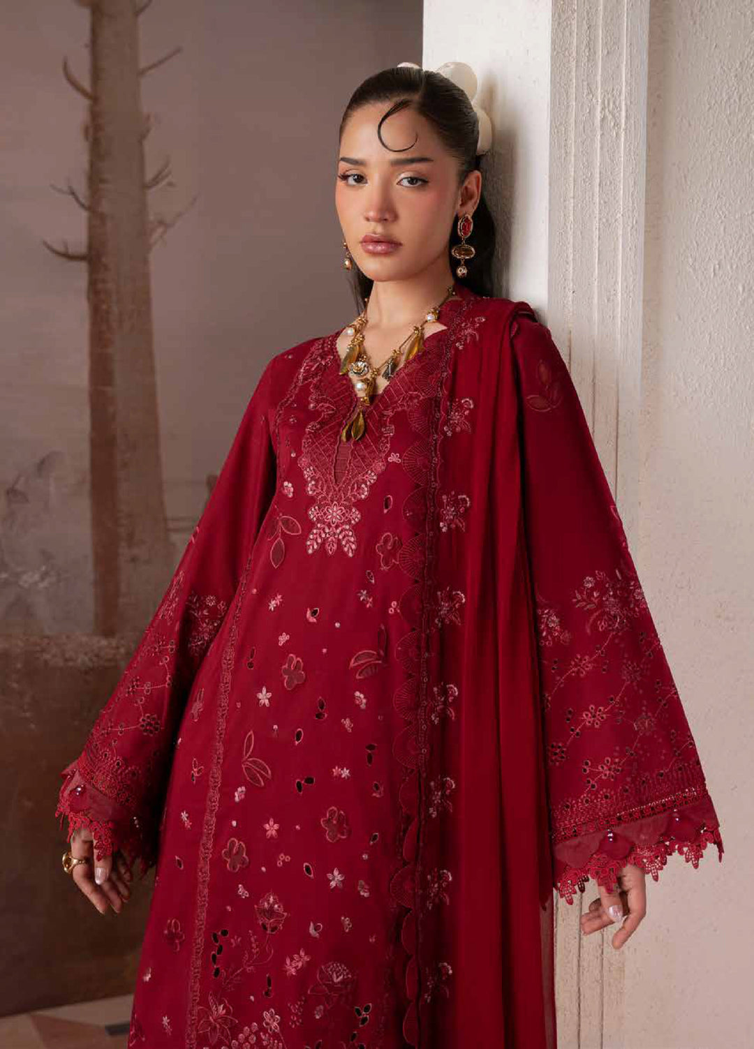 Feya by Nureh Unstitched Embroidered Lawn 3 Piece Suit NU26ULF FE-19 - Eid Collection
