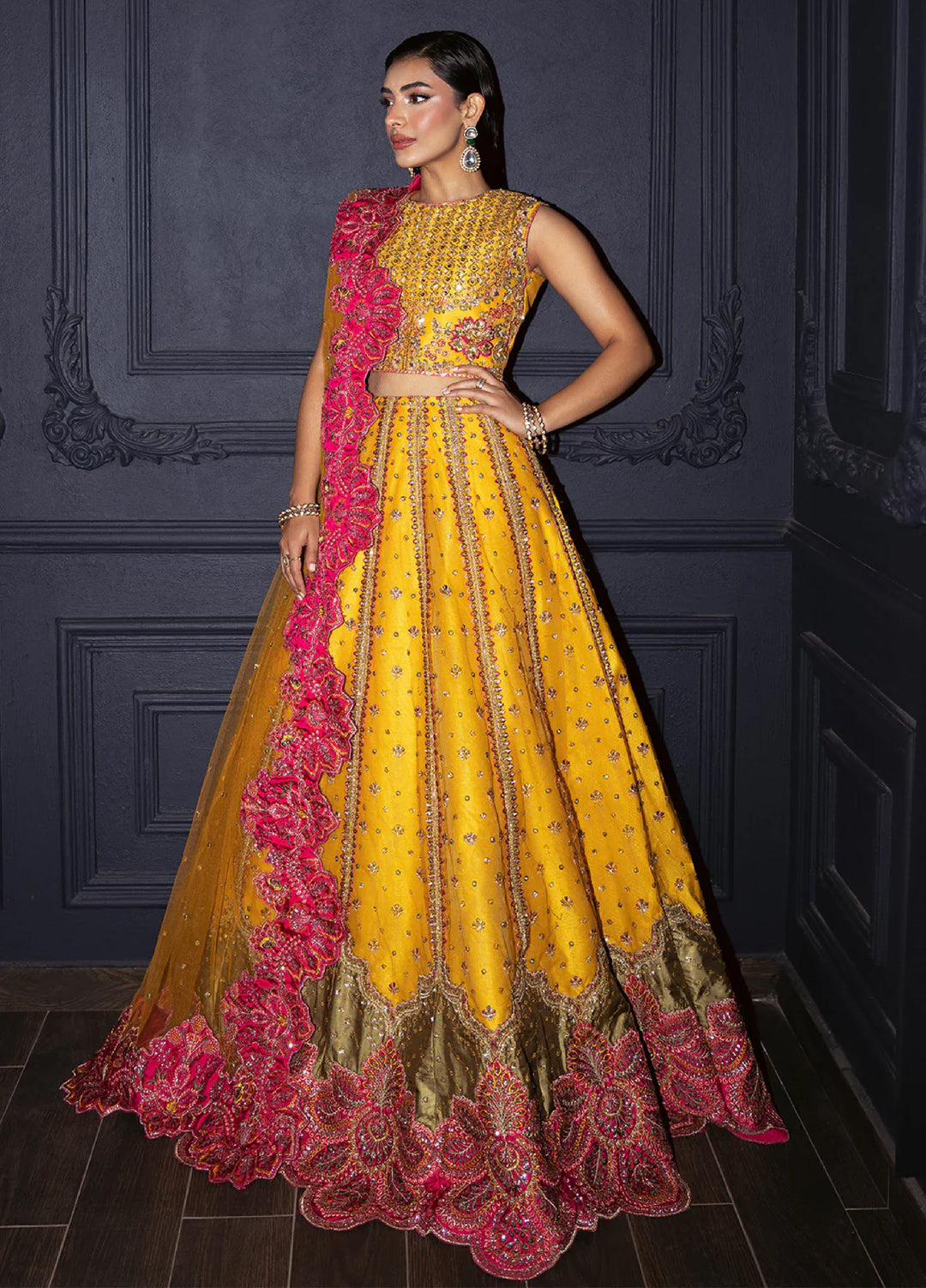 Pari Naaz by Neeshay Embroidered Net Suits Unstitched 3 Piece NSH25PW Zarmin - Formals Collection