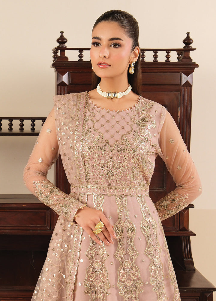 Alizeh Fashion Unstitched Embroidered Net 3 Piece Suit AF26UNF ROSHNI AF-NT-2256 - Festive Collection