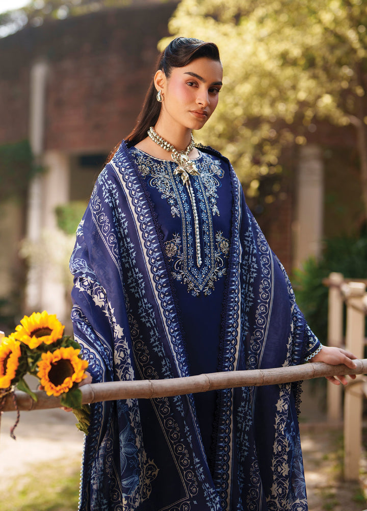 Fiona by Mahnur Unstitched Embroidered Lawn 3 Piece Suit MN26UFL F-06 - Summer Collection