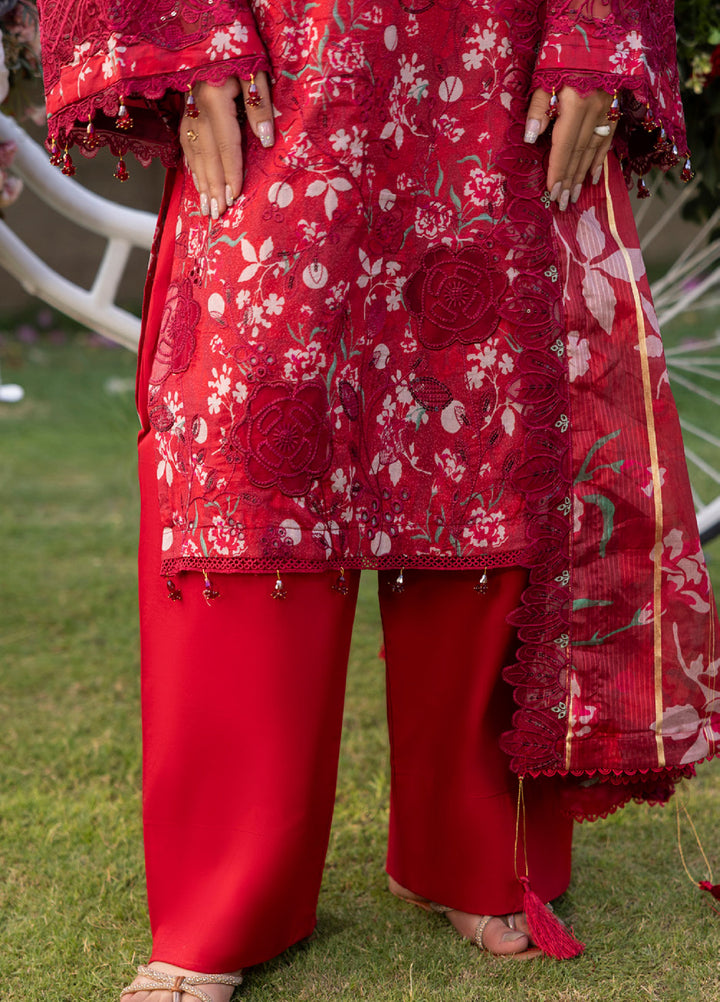 Al Zohaib Applique Kari Unstitched Embroidered Lawn 3 Piece Suit AZ26UAL D-05 - Casual Collection
