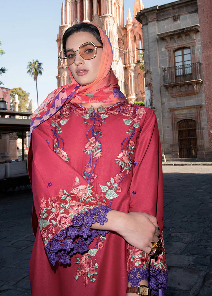 Hemline Odyssey by Mushq Unstitched Embroidered Lawn 3 Piece Suit MU26UHO HUNSS250407 NICOLAS - Summer Collection