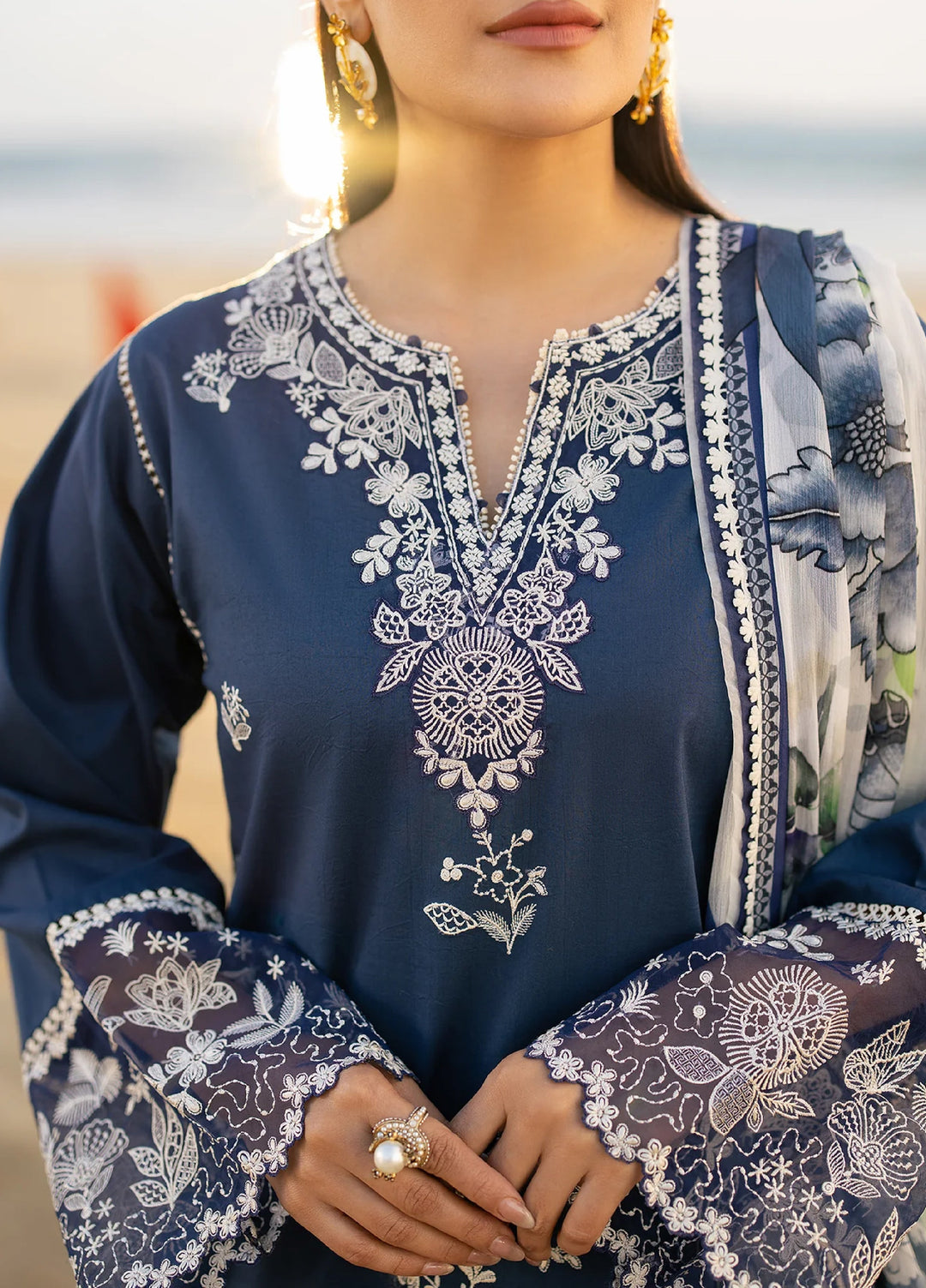 Afsanah by Seran Unstitched Embroidered Lawn 3 Piece Suit SN26UAVII D9-NAYLA - Summer Collection