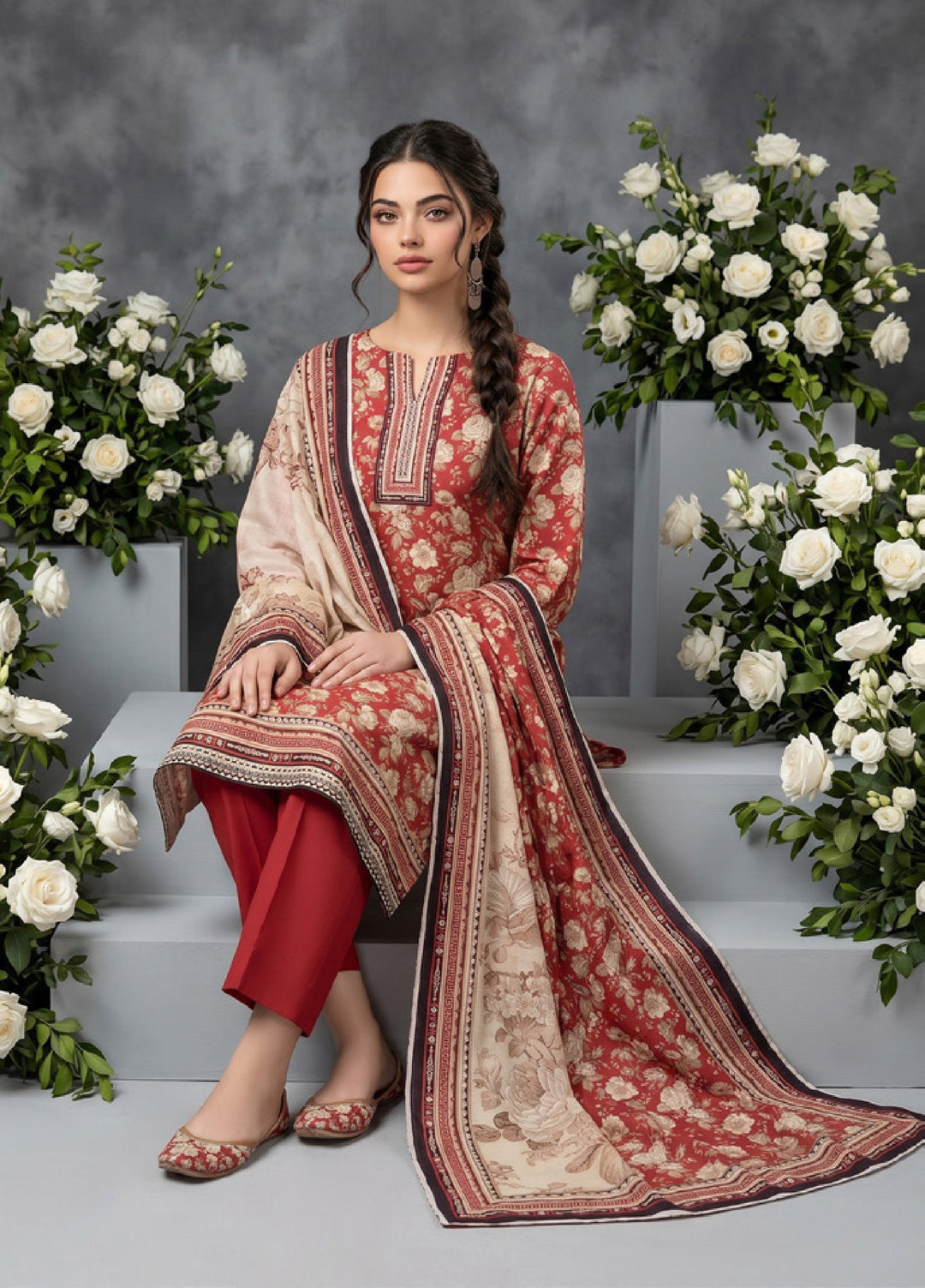 Salina Dobby by Regalia Textiles Unstitched Printed Lawn 3 Piece Suit RG26UPS D-03 - Casual Collection