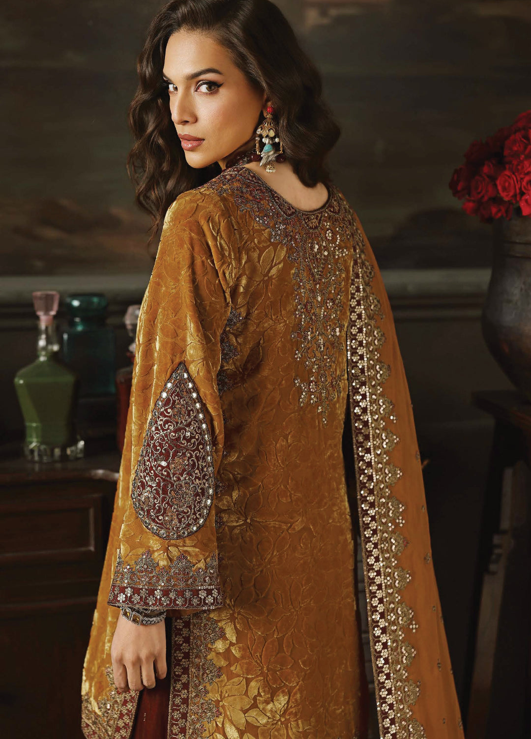 Signora by Charizma Unstitched Velvet Embroidered Suits 3 Piece CRZ25SV CVT5-12 - Festive Collection