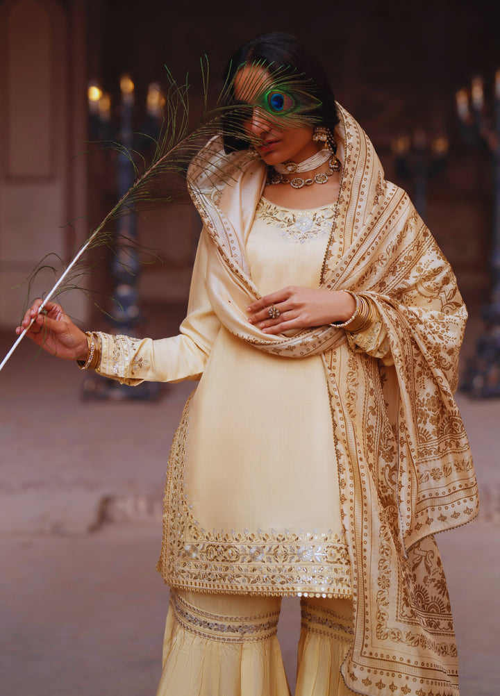 Darbar by Casuallite Pret Embroidered Silk Viscose 3 Piece Suit CSL26PDD-01 - Festive Collection