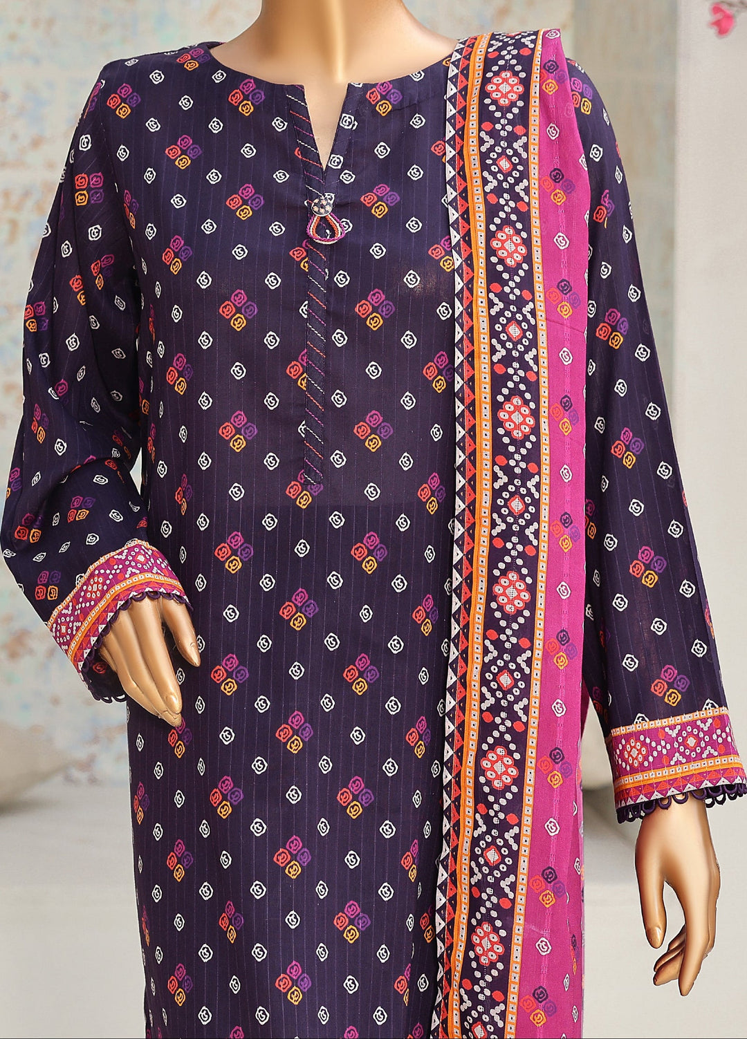 Nayab by HZ Textiles Unstitched Printed Cotton Lawn 3 Piece Suit HZ28UN NPC-03 - Casual Collection
