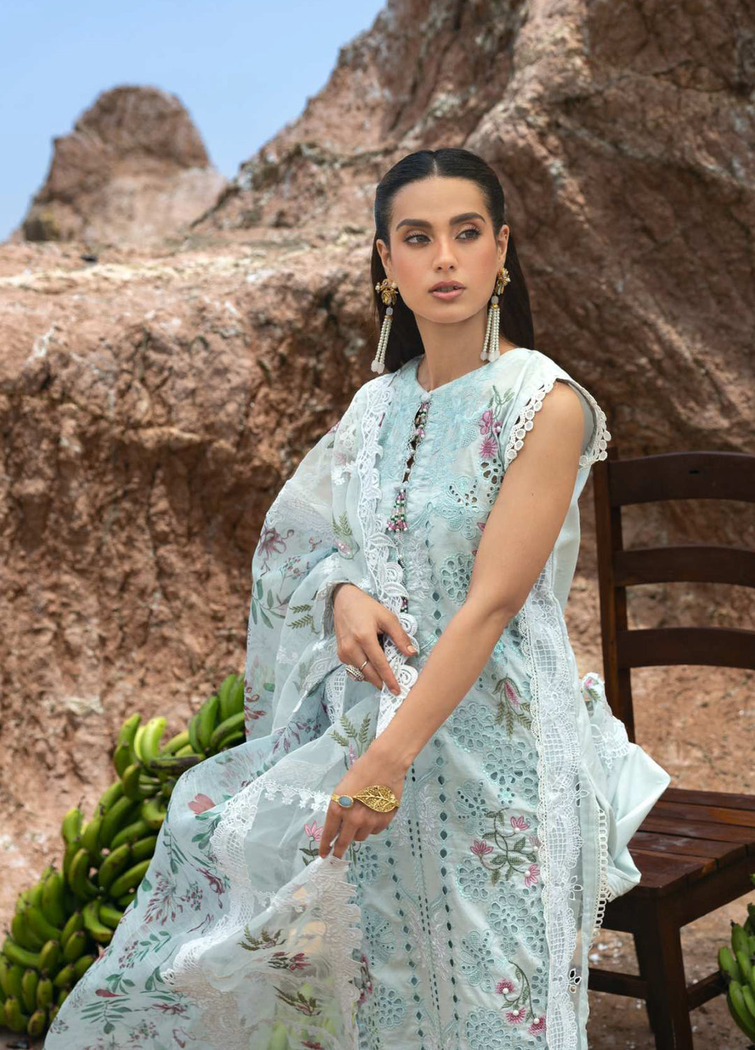 Mahiymaan by Al Zohaib Unstitched Embroidered Luxury Lawn 3 Piece Suit AZ26UM D-6 - Festive Collection