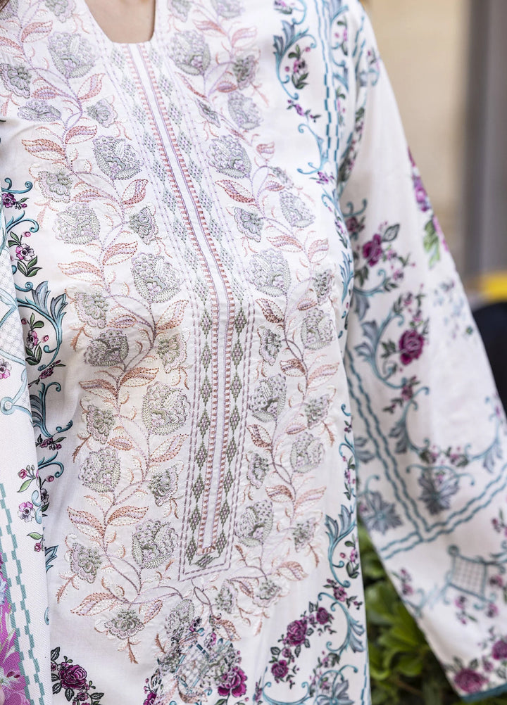 Meerak Women Pret Premium Embroidered Linen 3 Piece Olivia - Winter Collection