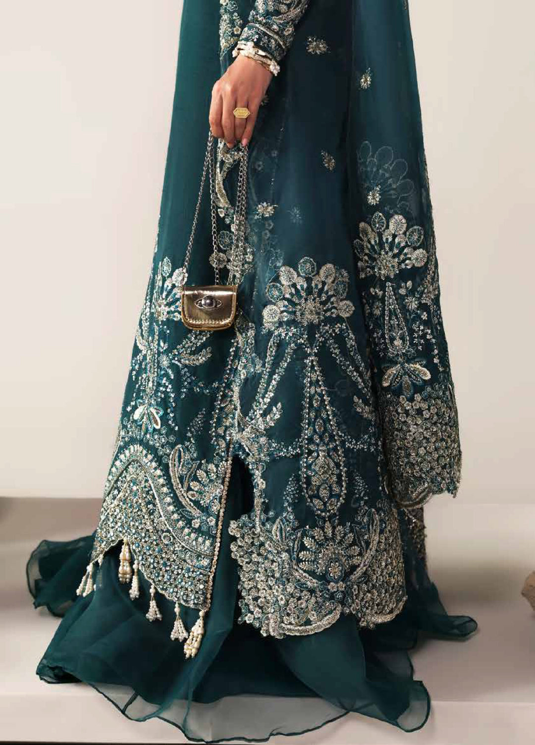 Serein Luxe by Emaan Adeel Unstitched Raw Silk Embroidered Suits 3 Piece EA25SL D-4 Starlight Sway - Festive Collection