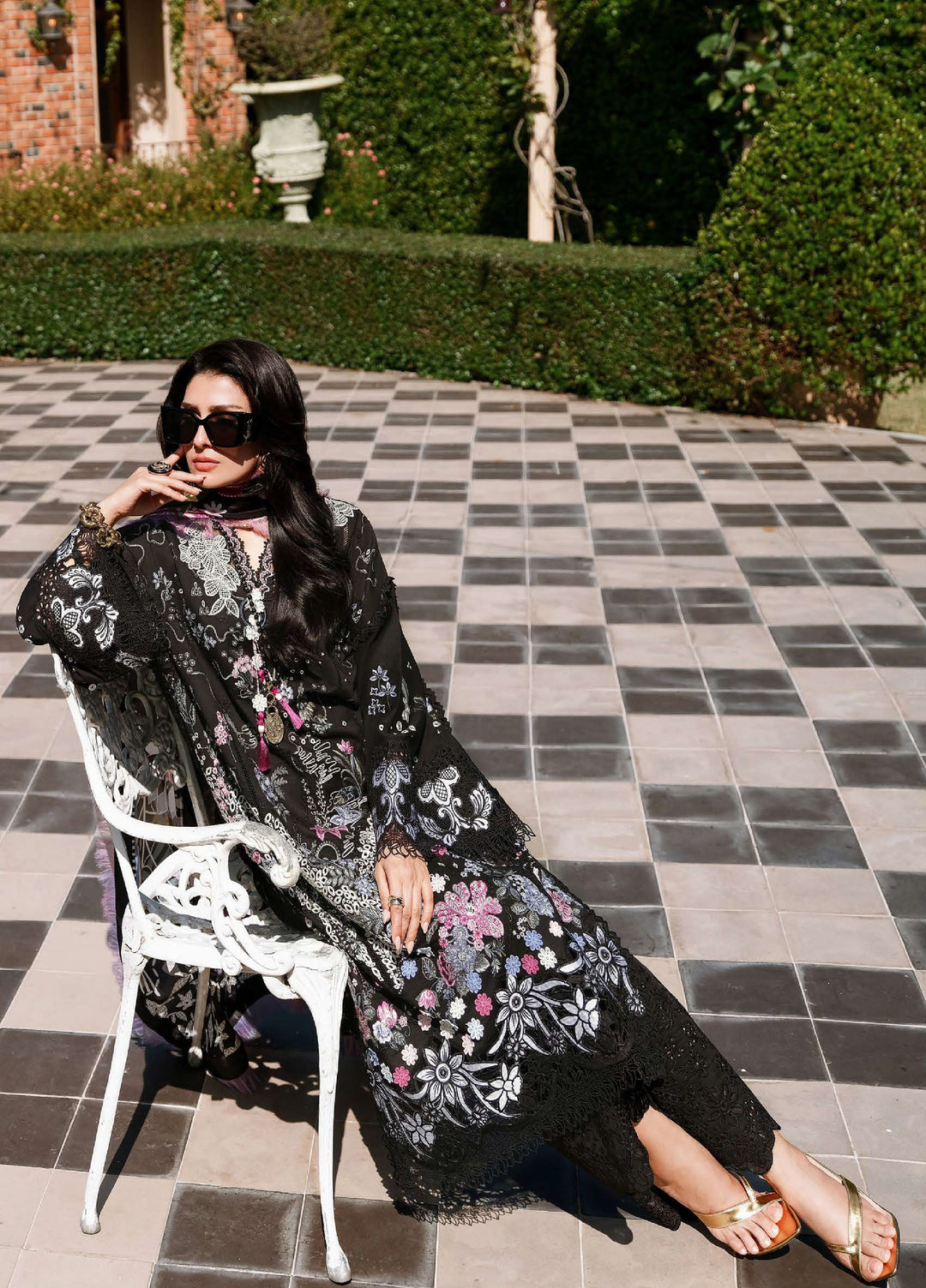 AMoi by Mushq Unstitched Embroidered Luxury Lawn 3 Piece Suit MU26AHL D-9 Gentle Breeze - Summer Collection