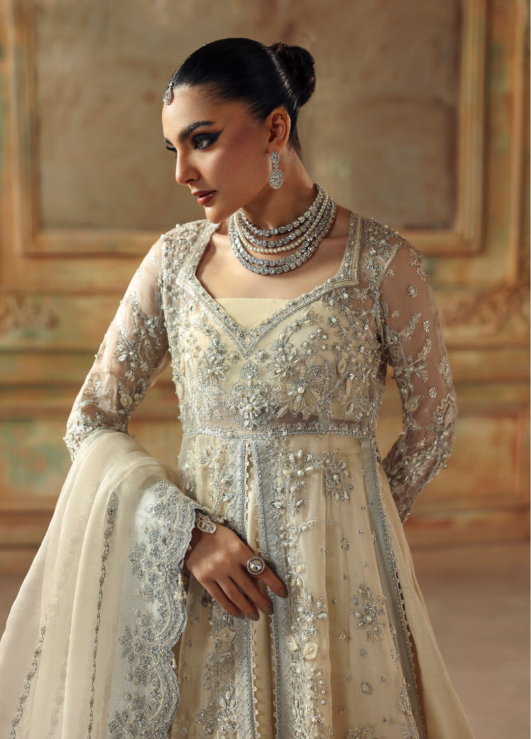 Zyra Unstitched Embroidered Net 3 Piece Suit ZY26UW D-4 Glamorous - Wedding Collection