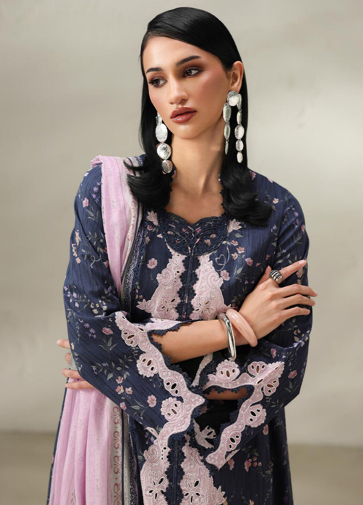 Q Prints by Qalamkar Unstitched Printed Lawn 3 Piece Suit QLK26UQL Zeena QQP-03 (A) - Summer Collection