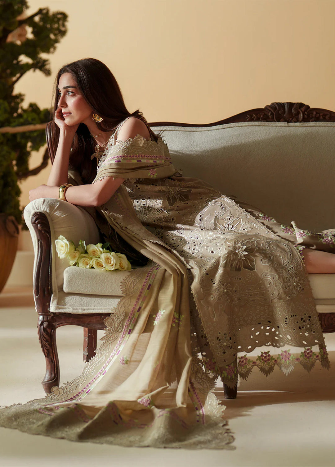 Mashriq by Bin Ilyas Unstitched Embroidered Lawn 3 Piece Suit BI26UML D113A - Festive Collection