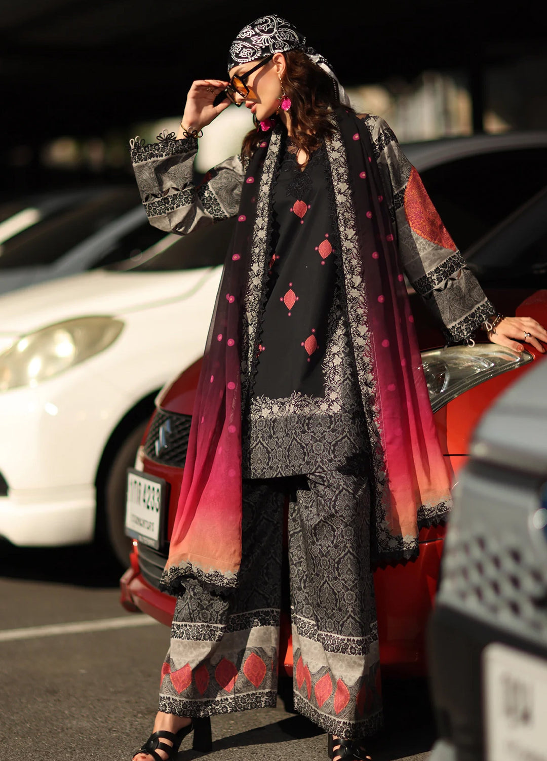 Andaaz by Charizma Unstitched Embroidered Lawn 3 Piece Suit CHR26UAL CAD6-05 - Summer Collection