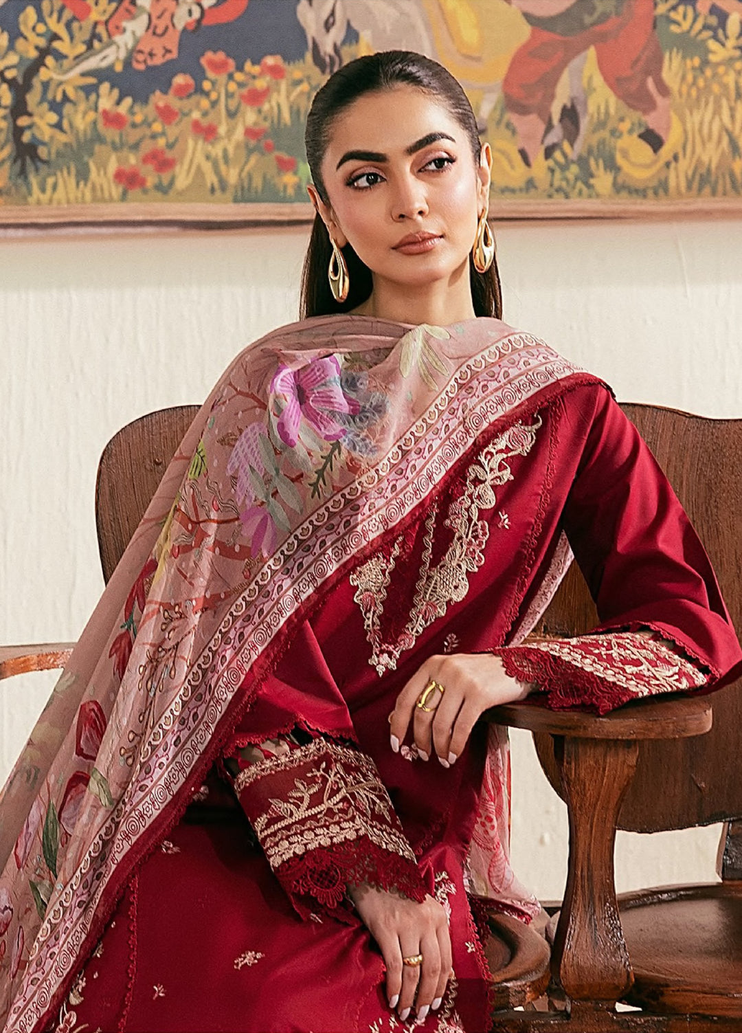 Zync by Florent Unstitched Embroidered Lawn 3 Piece Suit FL26ULZ FZ-1B - Summer Collection