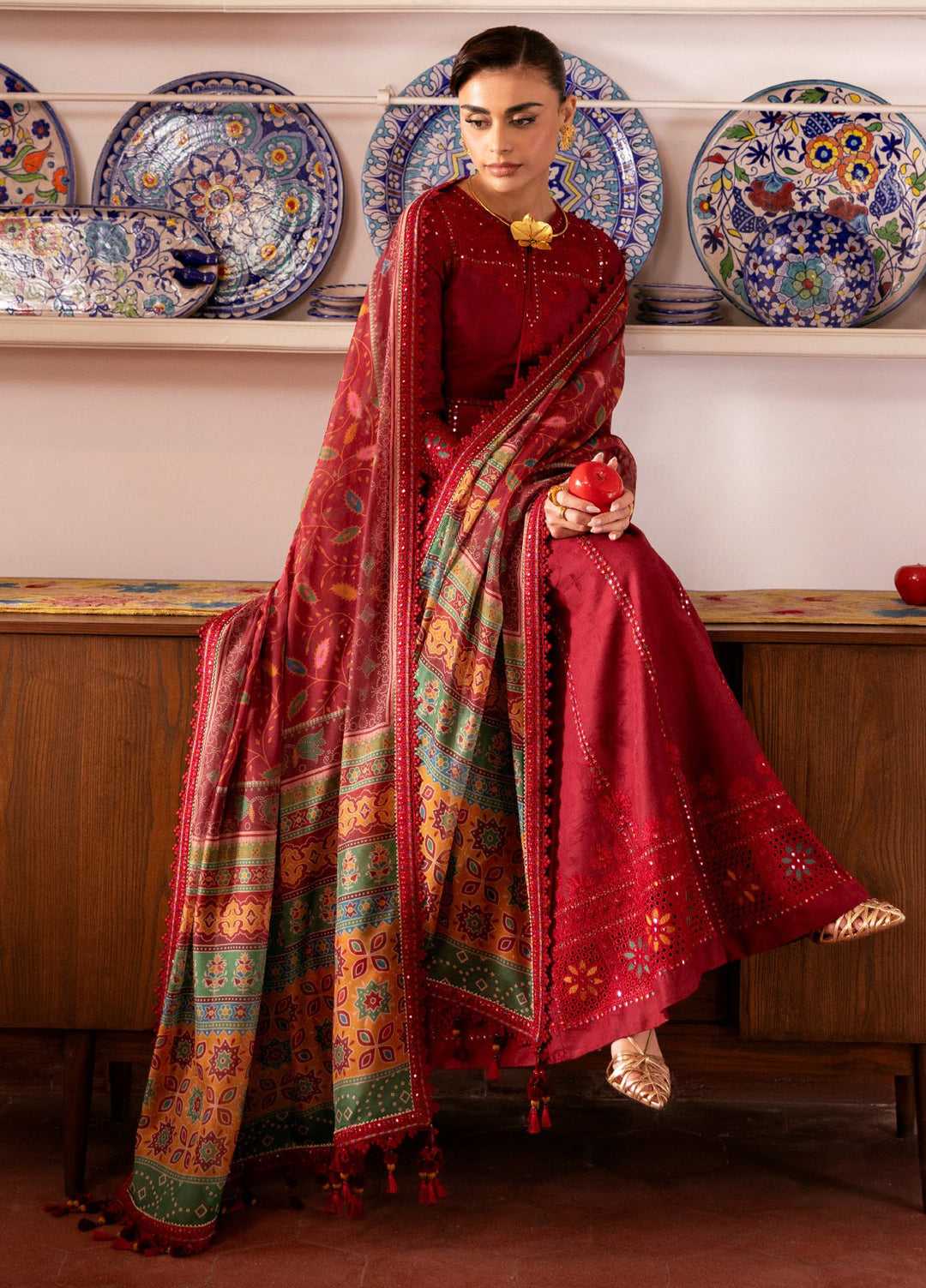 Shahkaar by Jazmin Unstitched Embroidered Lawn 3 Piece Suit JZ26USE SL26-D06 - Eid Collection