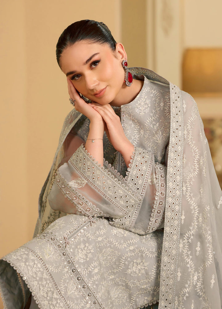 Alizeh Fashion Unstitched Embroidered Chiffon 3 Piece Suit AF26UCF AF-CH-2255-Ezza - Festive Collection