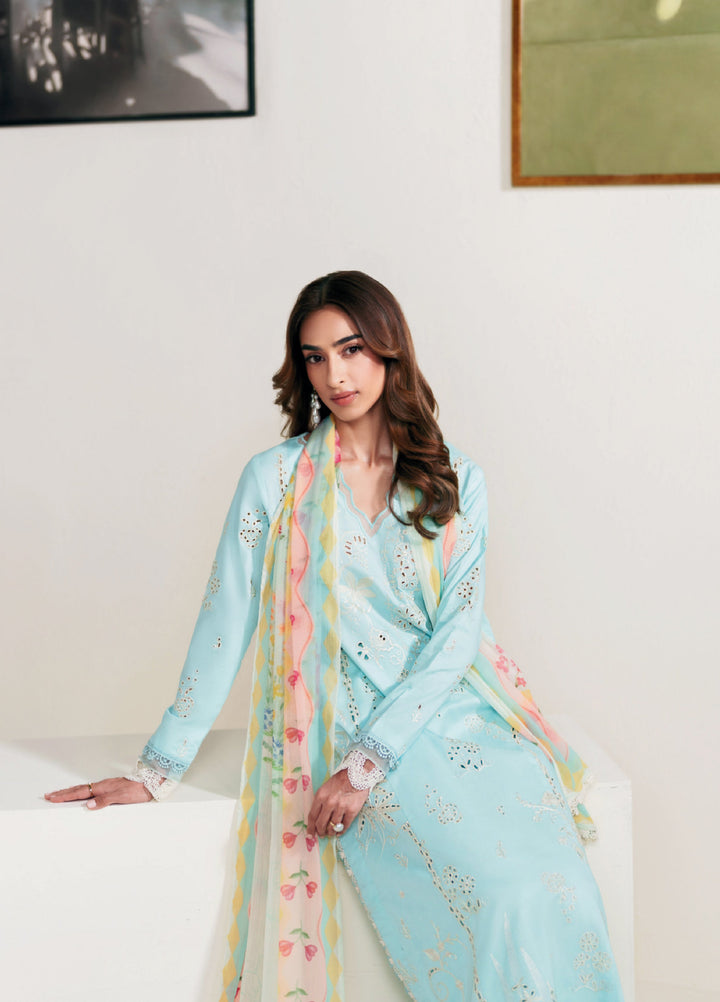 Whispers of Summer by Neeshey Unstitched Embroidered Luxury Lawn 3 Piece Suit NSH26ULW SYLVIA - Summer Collection