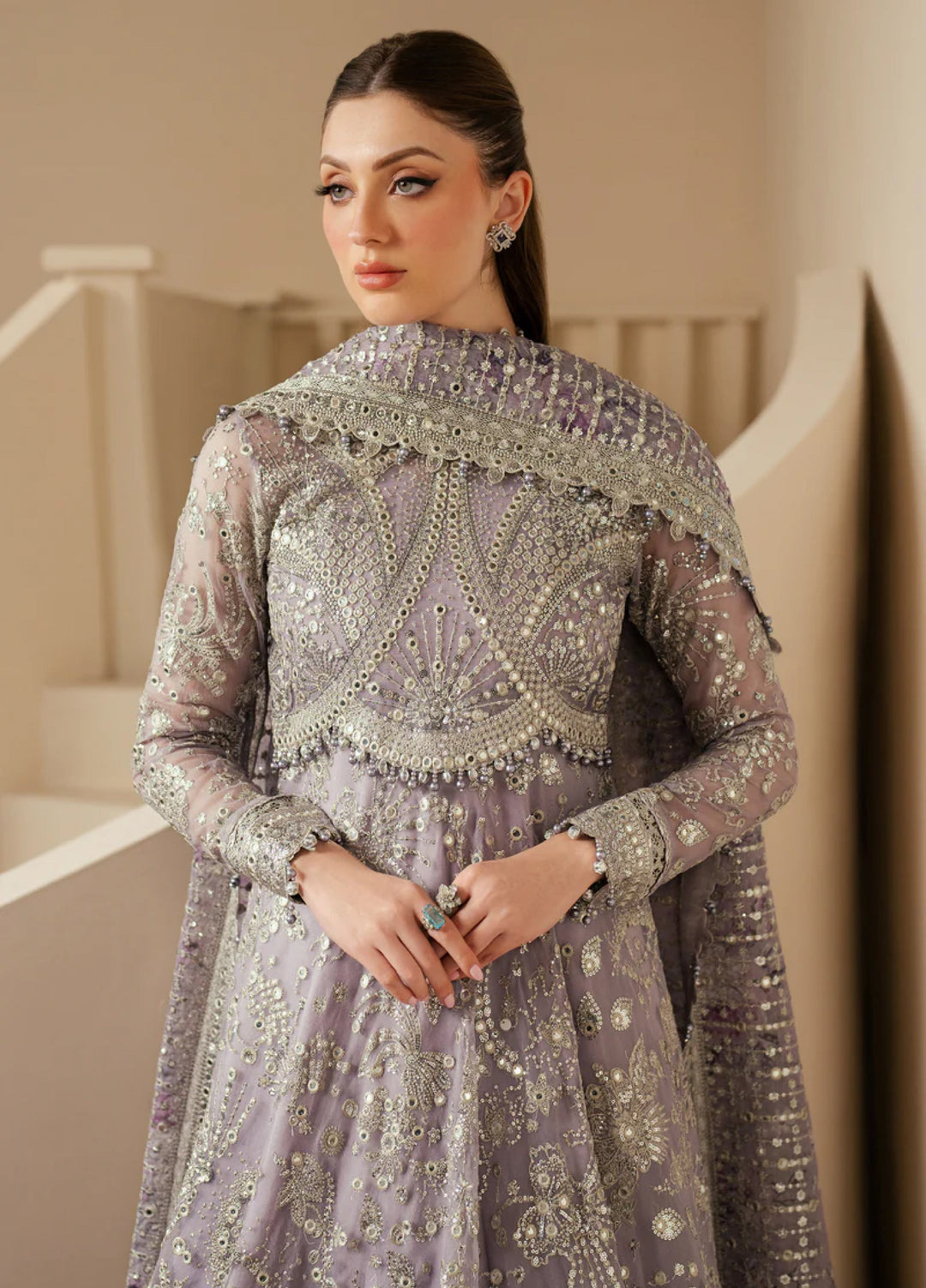 Jazmin Unstitched Chiffon Embroidered Suits 3 Piece JZ25CF JZ-WF25-05 - Festive Collection