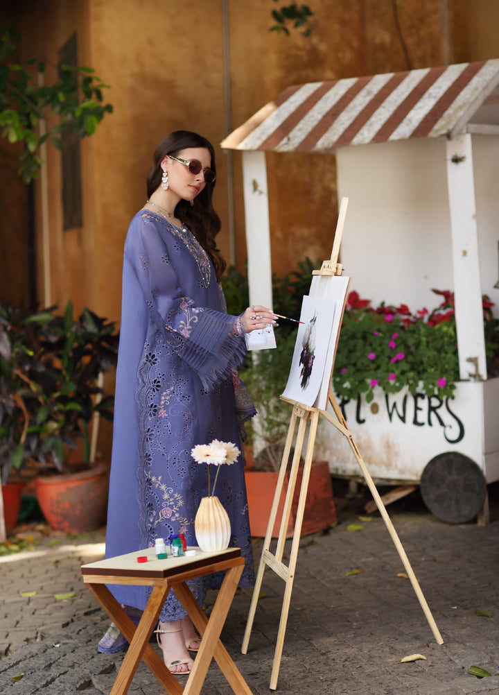 Noor by Saadia Asad Unstitched Embroidered Laserkari Lawn 3 Piece Suit SA26ULNL D9 - Lawn Collection